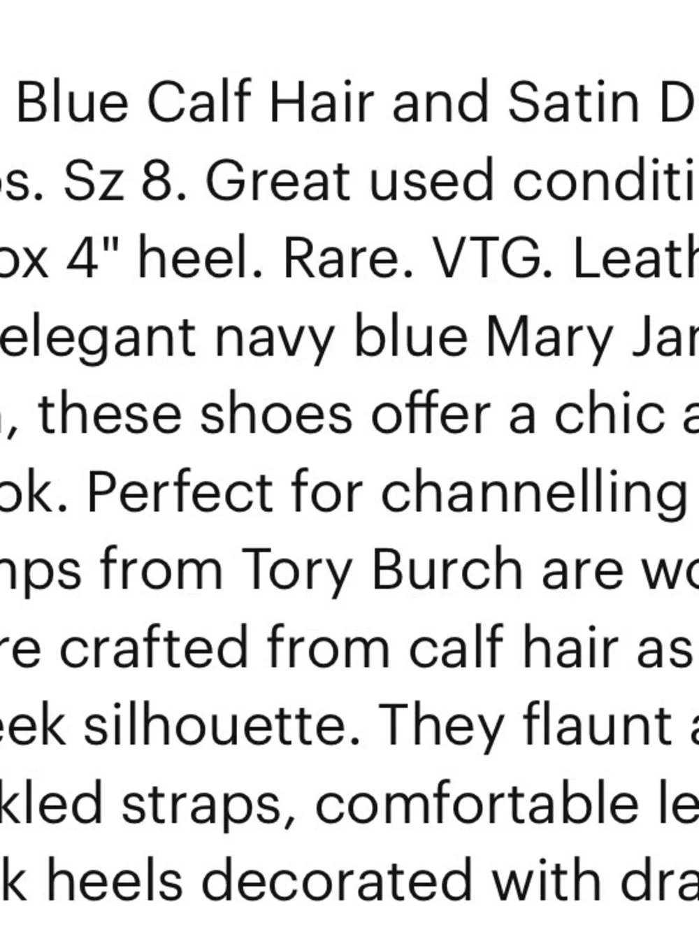 Tory Burch Navy and Deep Blue Mary Jane Heels